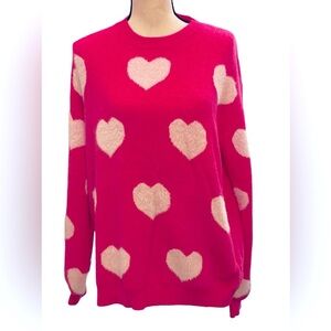 Boutique Store Pink Sweater with White Stars Sz XL